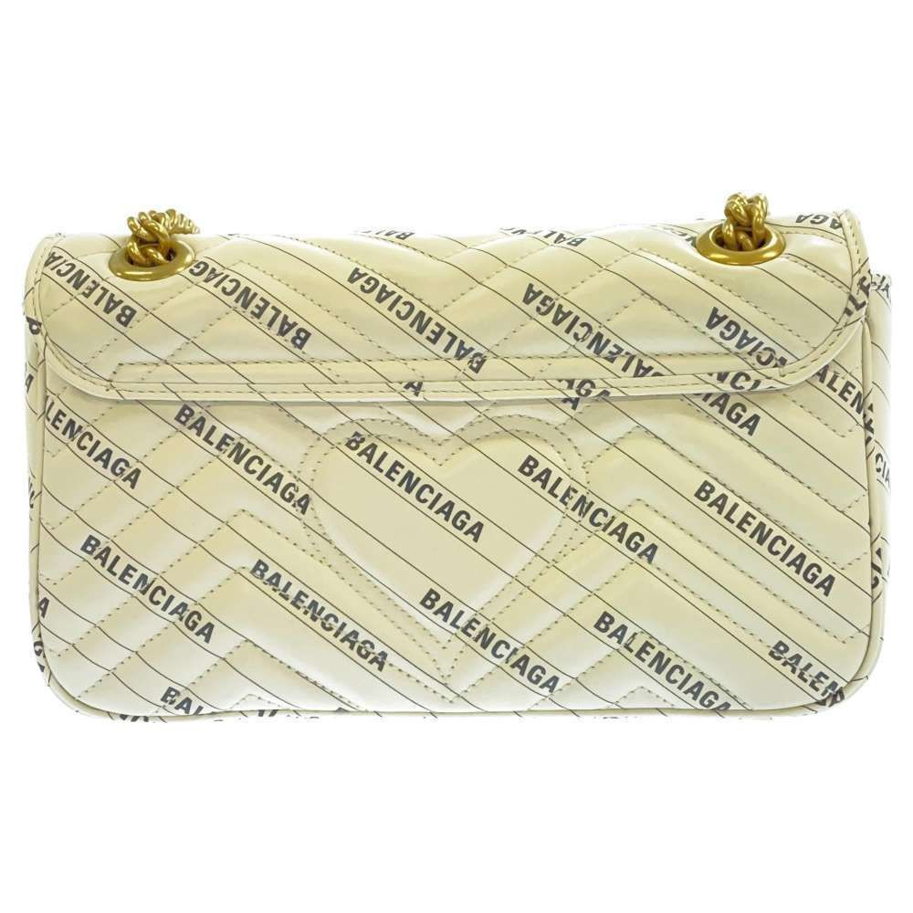 Chain Balenciaga Collaboration GG Marmont Quilted Leather White - Picture 3 of 11